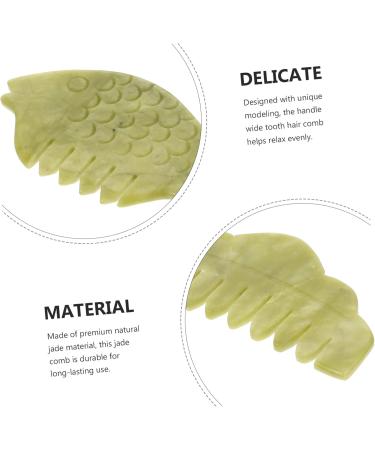 Fomiyes 6 Pcs Jade Massage Comb Set - Full Body Scalp Massager & Hair Tool - Xiuyu Green Scratching Board & Comb - Buy Online on GoSupps.com
