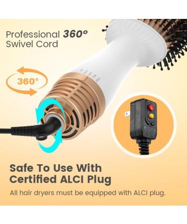 Professional 4-in-1 Hair Dryer Brush | Volumizer with Negative Ion for Drying Straightening Curling & Styling All Hair Types - Fast International Shipping - Buy Online on GoSupps.com