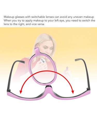 Magnifying Eye Make Up Glasses Cosmetic Eye Glasses with Case Flip Down Cosmetic Reading Glasses Spectacles for Women (+3.00) - Buy Online on GoSupps.com