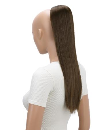 CAISHA 22" Hairpiece Ponytail Extension Heat-Resistant Synthetic Fiber Straigth Light Brown PH517 light brown #9 PH517