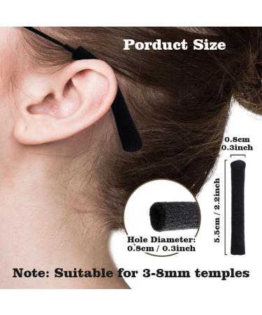 Seetoo Non-Slip Glasses Holders - 4 Pairs Silicone Ear Pads for Glasses Sunglasses & Reading Glasses - Black Small - Buy Online on GoSupps.com