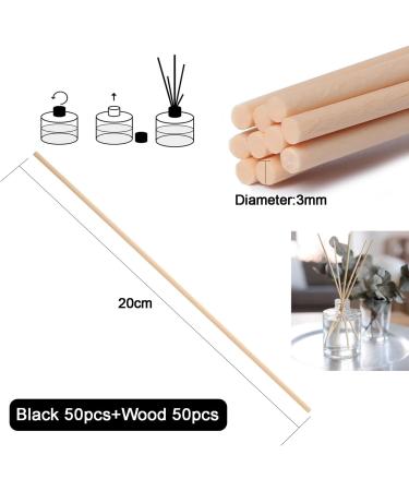 Laoxiangji 100 Rattan Reed Sticks for Room Fragrance | 20cm Diffuser Sticks | Natural & Black Decor | Refreshing Scent for Home & Office - Buy Online on GoSupps.com