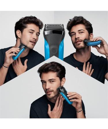 Braun Series 3 310BT Electric Razor for Men - 3-in-1 Trimmer Rechargeable Wet & Dry 30-Min Run Time Black/Blue - Ideal Beard Grooming Tool - Buy Online on GoSupps.com