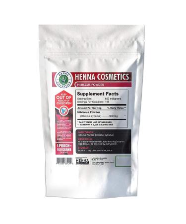 Hibiscus Powder - 100% Natural Organic Herbal Supplement for Tea Skin & Hair Moisture | 100g | Henna Cosmetics - Buy Online on GoSupps.com