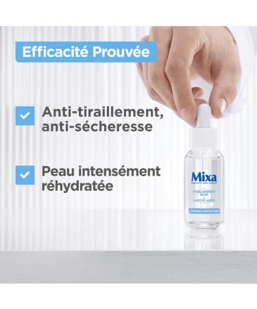 Mixa - Rehydrating Concentrated Serum - For Dehydrated and Sensitive Skin - Enriched with Hyaluronic and Lactic Acid - 30 ml - Buy Online on GoSupps.com