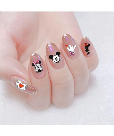 Mickey Mouse Nail Art Stickers 3D Self-Adhesive Decals for Women Girls Kids - Cute Kawaii Cartoon Design - Buy Online on GoSupps.com