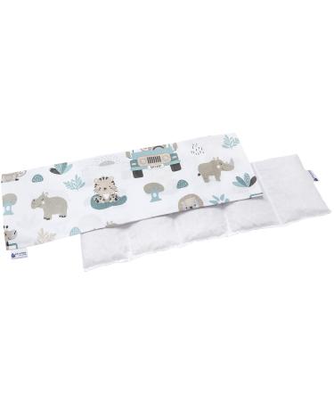 Medi partners cherry core pillow 60x20cm 800g 100% cotton 5 chambers grain pillow large eco nature heat pillow cold therapy removable connection (mint zoo) cotton mint zoo