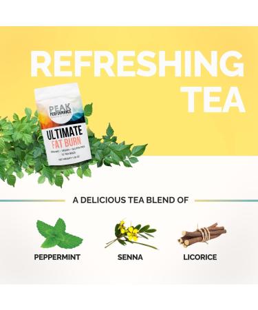 Peak Performance Ultimate Fat Burn & Weight Loss Tea (30 Bags) - Natural Detox, Reduces Bloating, Laxative-Free Cleanse | Fat Burning Tea - Buy Online on GoSupps.com