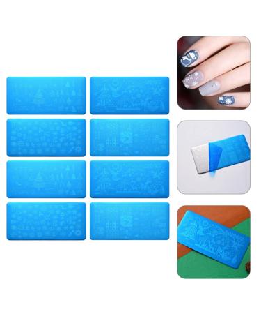 Lurrose 8-Piece Christmas Nail Stamping Plates - Stainless Steel Nail Art Stamps for DIY Manicure - Impressive Nail Art Kit - Buy Online on GoSupps.com
