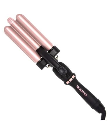 Beachwaver 3B Waver Triple Barrel Hair Waver | Professional Curling Iron for Easy Mermaid Waves | Adjustable Temperature LED Screen Ceramic Barrels Tames Frizz & Boosts Shine
