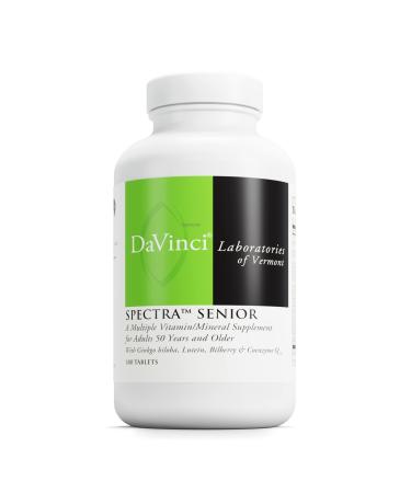 DaVinci Labs Spectra Senior - Dietary Supplement for Cardiovascular Ocular and Antioxidant Support - With Vitamins Minerals Coenzyme Q10 Ginkgo Biloba Bilberry Extract and More - 180 Capsules