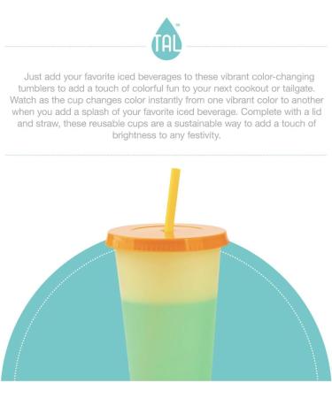 Color Changing Tumbler & Straw Set - Reusable (Solid) | Eco-Friendly Drinkware - Buy Online on GoSupps.com