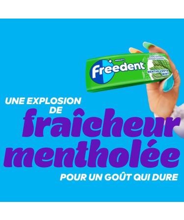 FREEDENT - Chewing Gum Sans Sucre - Go t Menthe Verte - 5 Paquets de 10 Drag es - 70g Blanc 5 Pack (70 g) - Buy Online on GoSupps.com