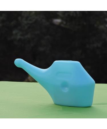 Compact Blue Plastic Neti Pot for Nasal Cleansing | AncientImpex Traveler's | Natural Sinus Infection Relief - Buy Online on GoSupps.com