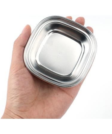 2 Pcs Small Animal Bowl Stainless Steel Single Hamster Feeder Small Dish Spoon Pet Food Bowl for Small Animal Rabbit Hamster - Buy Online on GoSupps.com