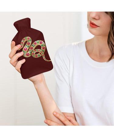 Jeweled Snake Hot Water Bottle - Plush Cover Hand Warmer for Adults & Kids | 26.5x15.3cm - International Shipping Available - Buy Online on GoSupps.com