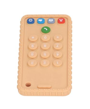 Funny Phone Bite Ring Cubes - Soft Silicone Sensory Toy for Baby Motor Skills & Color Detection - Bright Yellow - Buy Online on GoSupps.com