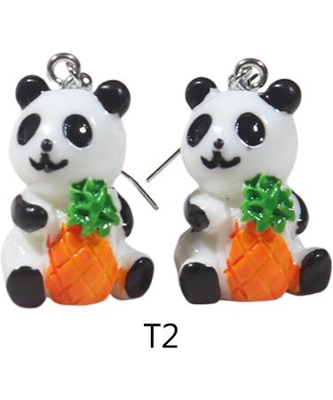 Feyley Bear Motif Earrings for Women & Girls | Cute Panda Trailer Style | Lightweight Cartoon Earrings - Buy Online on GoSupps.com