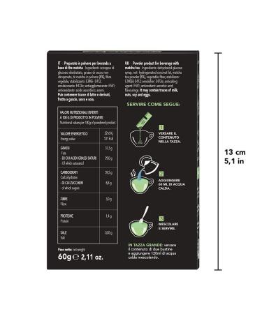 Buy King Cup - 5 Packs of 10 Sugar-Free Matcha Tea Soluble Bags | Gluten-Free & Lactose-Free | Perfect Matcha Drink | International Shipping Available - Buy Online on GoSupps.com