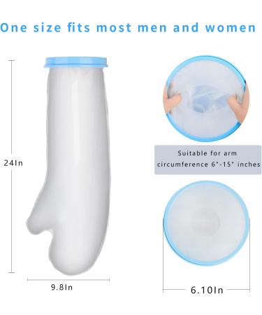 SUPERNIGHT Waterproof Cast Cover - Adult Half Arm Dressing Protector for Shower/Watertight Bandage for Hand, Elbow, and Wrist - Buy Online on GoSupps.com