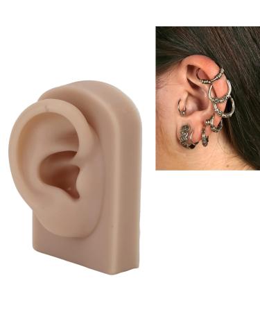 Flexible Reusable Simulated Human Ear Model - Right Ear for Earrings Display & Acupuncture Training (Brown) - Buy Online on GoSupps.com