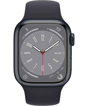 Apple Watch Series 8 GPS 41mm Smart Watch with Midnight Sport Band - Fitness Tracker, Blood Oxygen & ECG Apps, Always-On Retina Display | Water Resistant | 41mm S/M - Buy Online on GoSupps.com