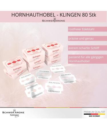 High-Quality Solingen Callus Plane Replacement Blades - Rustproof & Individually Packed (80) | International Shipping Available - Buy Online on GoSupps.com