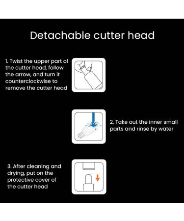 Povanjer Hair Trimmers for Ears Electric Eyebrow Trimmer For Women Double Edged Blades Facial Hair Clipper Waterproof Hair Clipper For Nose Ears Blue - Buy Online on GoSupps.com