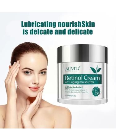Retinol Cream- Moisturizer Face cream 2.5% Retinol with Hyaluronic Acid Vitamin E Vitamin B5 Jojoba Oil Natural Anti Aging & Wrinkle Day & Night Face Cream-50ml - Buy Online on GoSupps.com