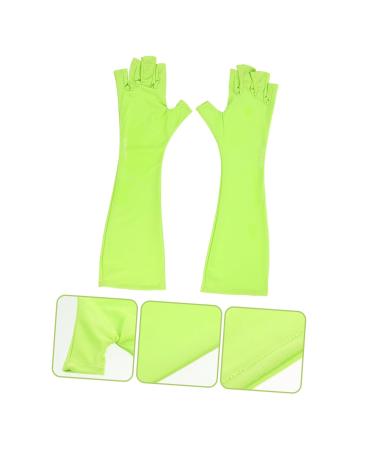 FRCOLOR 1 Pair Nail Gloves UV Protection Gloves Gloves UV Nail Gloves Manicure Accessories Nail Art Gloves Hands Glove Mj03 Green Polyester Nail Lamp Fingerless Manicure Gloves - Buy Online on GoSupps.com