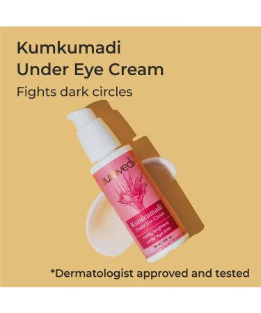 Kumkumadi Under Eye Cream for Dark Circles - 50ml | Natural Kumkumadi Tailam Oil for Men & Women | Brightening & Anti-Aging Solution - Buy Online on GoSupps.com