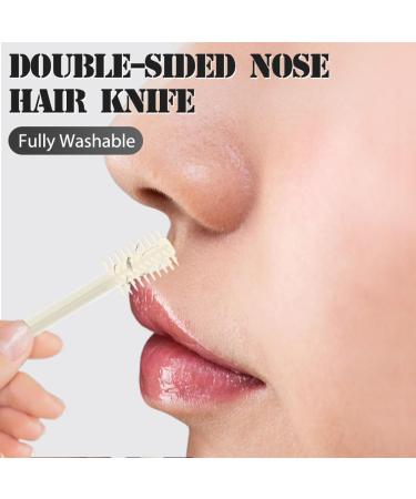 2 in 1 Nose Hair Trimmer - Portable Manual 360 Rotating Nasal Hair Remover for Men & Women - Dark Green - Buy Online on GoSupps.com