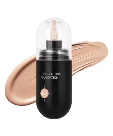 Monozoz Liquid Foundation - 30ml Soft Mattifying Liquid Foundation Long-Lasting Moisturizing Concealer for Women and All Skin Types