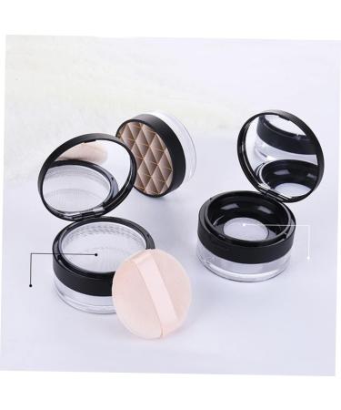 MAGICLULU 2 Pcs Cosmetic Case Empty Loose Face Powder Hen Figurine Makeup Powder Travel Loose Powder Puff 7*3.8cmx2pcs Blackx2pcs - Buy Online on GoSupps.com