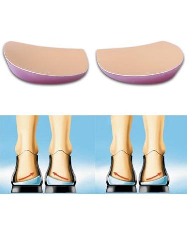 Orthopedic Insoles Shoe Inserts Medial & Lateral Heel Wedge Lift Silicone Pads Corrective O/X Type Leg  Perfect Halfsphere Design for Bowlegs and Knock Knees