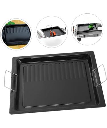 Yardwe 2 Pcs Grill Plate Cast Iron Barbecue Pan Steak Accessories Grilled Barbecue Iron Plate BBQ Iron Plate Nonstick Bakeware Non Stick Baking Pan Barbecue Plate Household Items Square - Buy Online on GoSupps.com