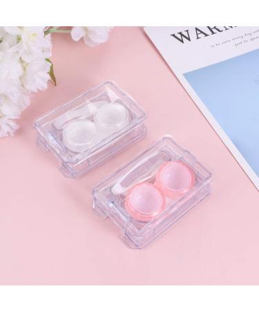 Exceart Decorative Lens Container - Cute 2-Piece Travel Kit for Contacts | White & Pink Mini Storage Box - Buy Online on GoSupps.com