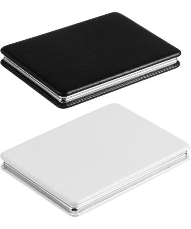 Buy Lurrose Portable Pocket Mirror 2-Pack - Mini Two-Sided Makeup Mirror for Travel | Small Cosmetic Mirror (6x8 cm) in White & Black - Buy Online on GoSupps.com