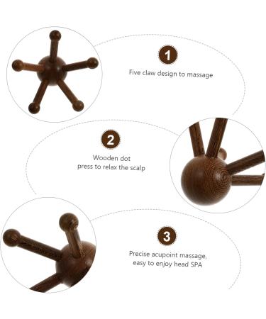 Gleavi 3 STK Wood Claw Massage Device | Deep Tissue Head Massager & Hair Scratcher | International Shipping Available - Buy Online on GoSupps.com