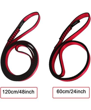 Foser 18mm Nylon Climbing Loop Runner - 23kn Rope for Climbing Mountaineering & Hiking (Gray 2 PCs 60cm/24in) - Durable Emergency Equipment - Buy Online on GoSupps.com
