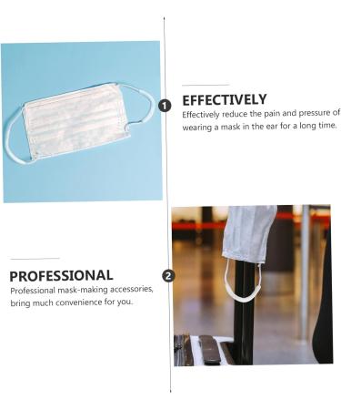 Minkissy 10 Pair Anti-Snag Silicone Ear Grips - Reusable Ear Bracket Hooks for Masks - White Rubber Ear Protectors for Comfortable Wear - Buy Online on GoSupps.com