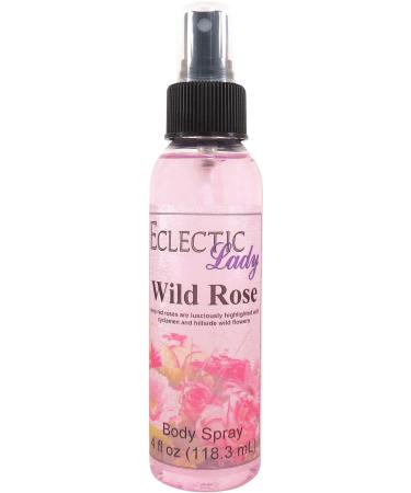 Wild Rose Body Spray (Double Strength) 4 ounces Body Mist for Women with Clean Light & Gentle Fragrance Long Lasting Perfume with Comforting Scent for Men & Women Cologne with Soft Subtle Aroma 4 Fluid Ounces (Double Strength)