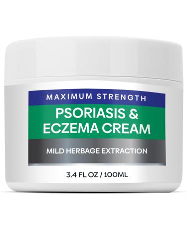 Hermon Psoriasis Eczema Relief Cream: Maximum Strength for Psoriasis Eczema - Relieve Symptom of Resistant Effective for Seborrheic Dermatitis Folliculitis 100m 3.4 Fl Oz (Pack of 1)
