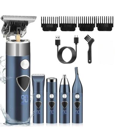Hair Clippers for Men Men 5-in-1 Multifunctional Hairdresser Eyebrow Trimmer Nose Hair Trimmer Shaver Set Carving Electric Scissors