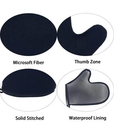 2 Pack Self Tanning Mitt and Brush Set - Sunless Fake Bake Tan Applicator Kit (Black) - Buy Online on GoSupps.com