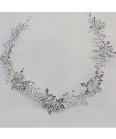 Handmade Wedding Crystal Rhinestone Headband - Elegant Vine Style Hair Accessory for Ladies' Evening Parties - Buy Online on GoSupps.com