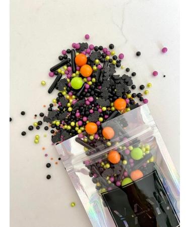 Edible 'Hocus Pocus' Halloween Cake Sprinkles Luxury Mix 45g Cupcake Cake Decoration White Sprinkles Cake Sprinkles Mix
