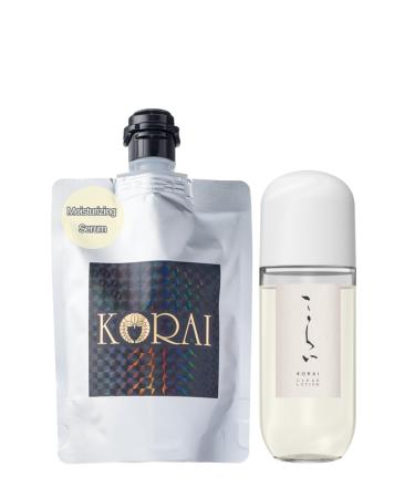 Multi action KIWAMI fermented lotion moisture mist (Pouch 140ml) with Empty Refillable Mist Bottle (KORAI Bottle) Time-Saving Multi-Action Care