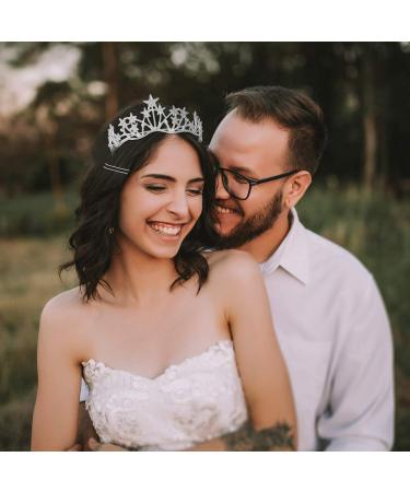 Lurrose Star Shaped Rhinestone Bridal Crown - Wedding Ceremony Party Tiara - Buy Online on GoSupps.com