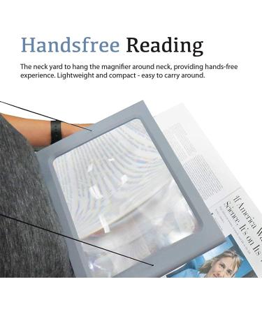 3X Large Full Page Magnifier with 12 LED Lights | Foldable Legs | Dual Power Supply | Ideal for Hands-Free Reading and Low Vision Seniors - Buy Online on GoSupps.com